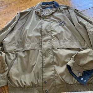 Jonathan Corey lightweight mens jacket.  Khaki & navy.  Size XL.
